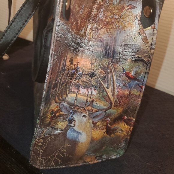 Leather bag Deer and Fowl Wildlife - Picture 3 of 4